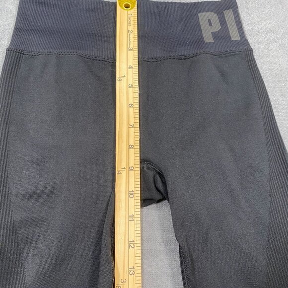 Pink Active Seamless Compression Leggings Performance Ribbing Black Womens SZ S/ - Picture 9 of 11